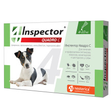 Инспектор  для собак Квадро 4- 10 кг, 1 пипетка
