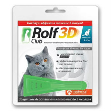 Капли от блох Рольф Клуб д/кошек более 4 кг 3D 1шт   425